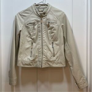 J2 Cream Faux Leather Jacket